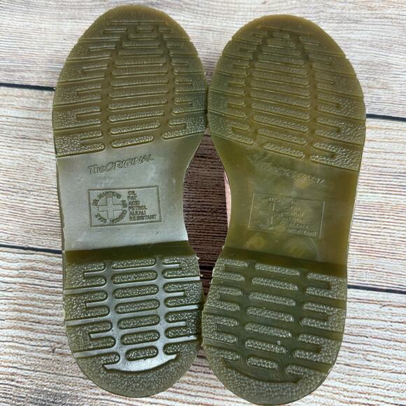 NWOT Dr Martens 1461 Virginia Leather Oxford Shoes Size 8 Salmon Pink Air Wair - Picture 13 of 15